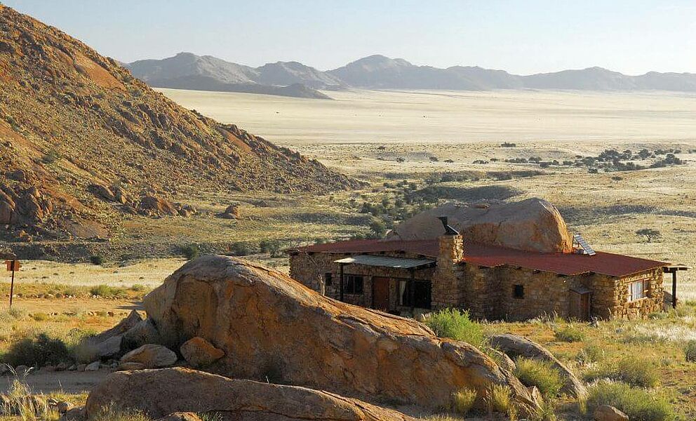 Chalet mit bezauberndem Blick in die Weite des Namib Naukluft Parks