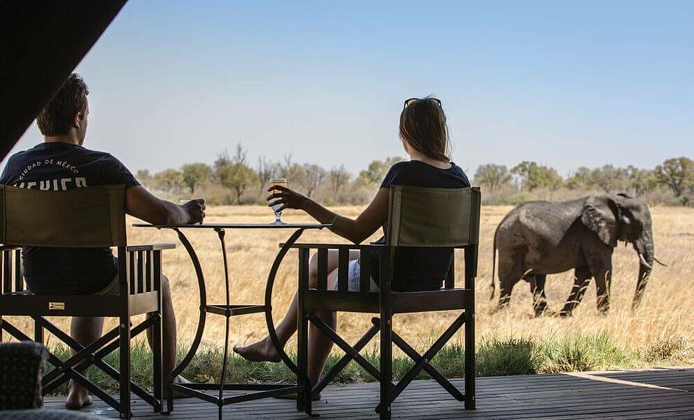 Klassische Safarierfahrung vom eigenen Zelt aus 