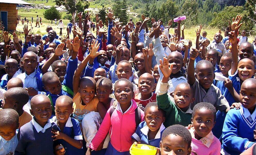 Besuch einer Schule auf der Cultural Tour in Lesotho