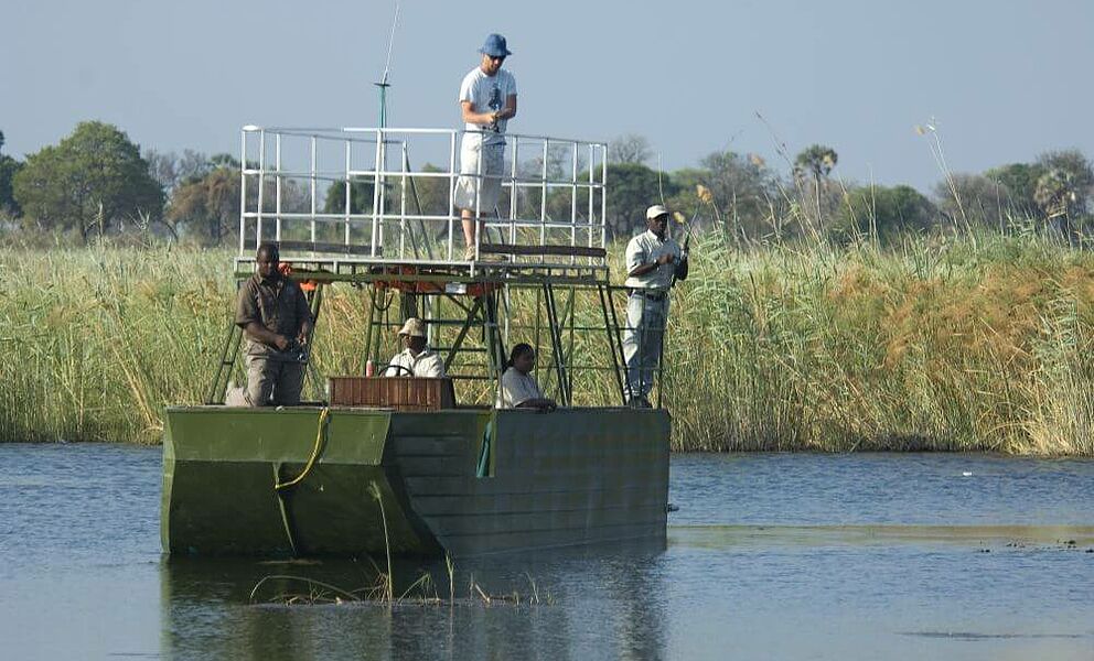Bootssafari auf dem Kwando Fluss in Botswana