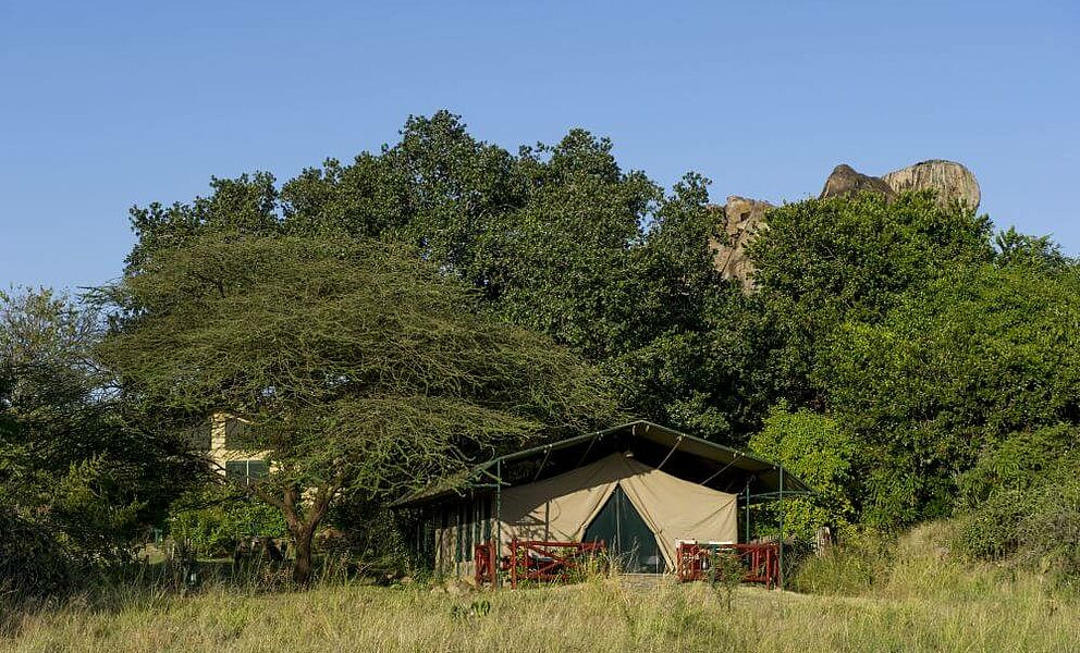 Zelt des Mbuzi Mawe Serena Camp in der Serengeti