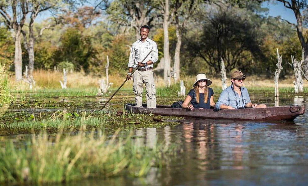 Mekorofahrt im Okavango Delta