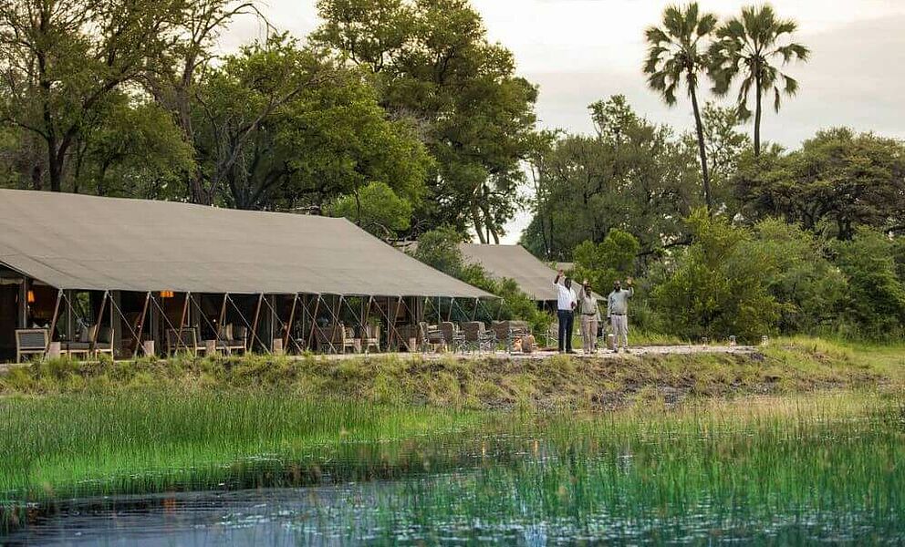 Gomoti Plains Camp im Okavango Delta in Botswana