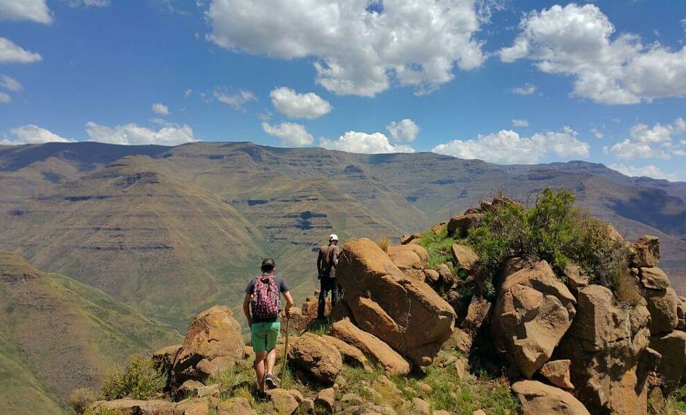 Wandern in den Drakensbergen in Lesotho