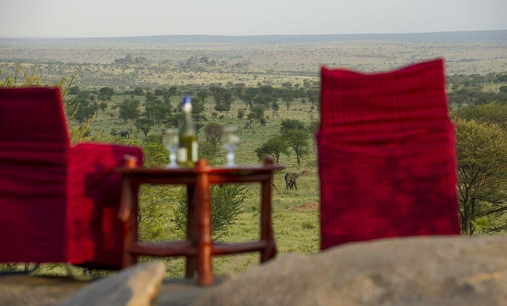 Blick vom Mbuzi Mawe Serena Camp auf die Serengeti