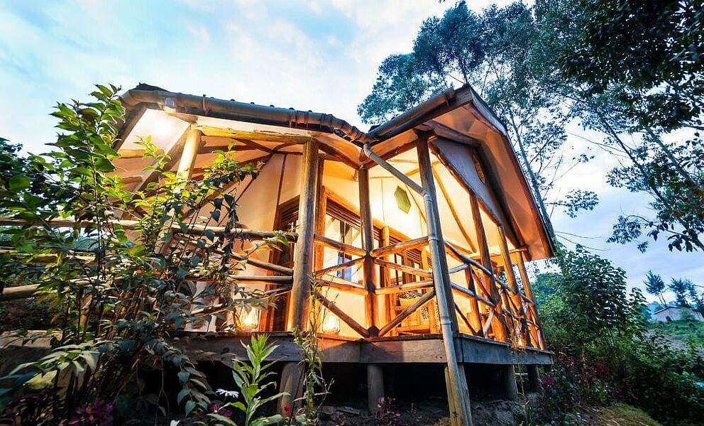 Geräumige Luxus-Cottages in der Gorilla Safari Lodge