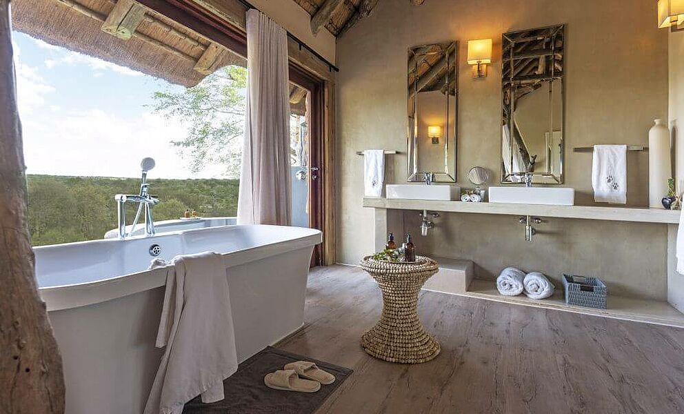 Badezimmer in Leopard Hills Private Game Lodge in Sabi Sand Game Reserve 