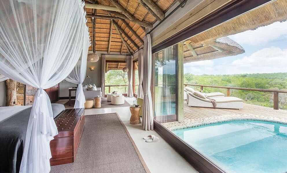 Suite mit privatem Felsenpool in Leopard Hills Private Game Lodge in Sabi Sand Game Reserve 