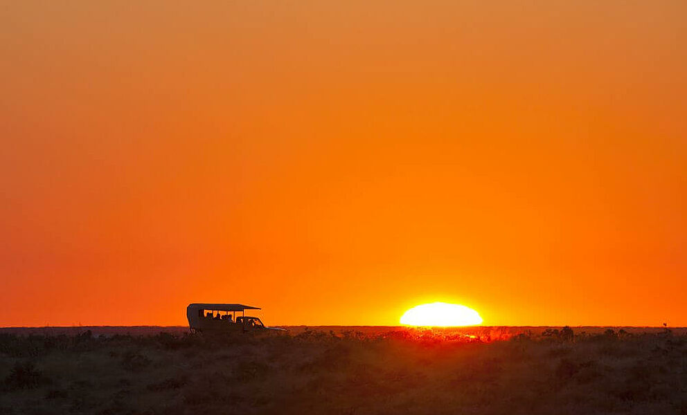 Sonnenuntergang im Etosha National Park