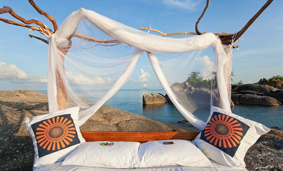 Tagesbett zum Entspannen am Malawi See