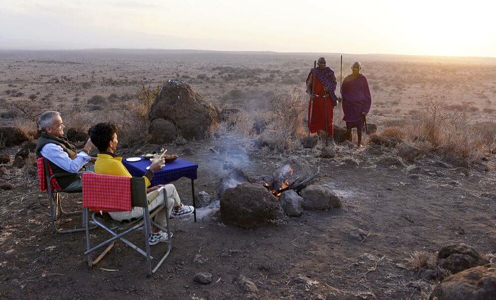 Sundowner im Amboseli