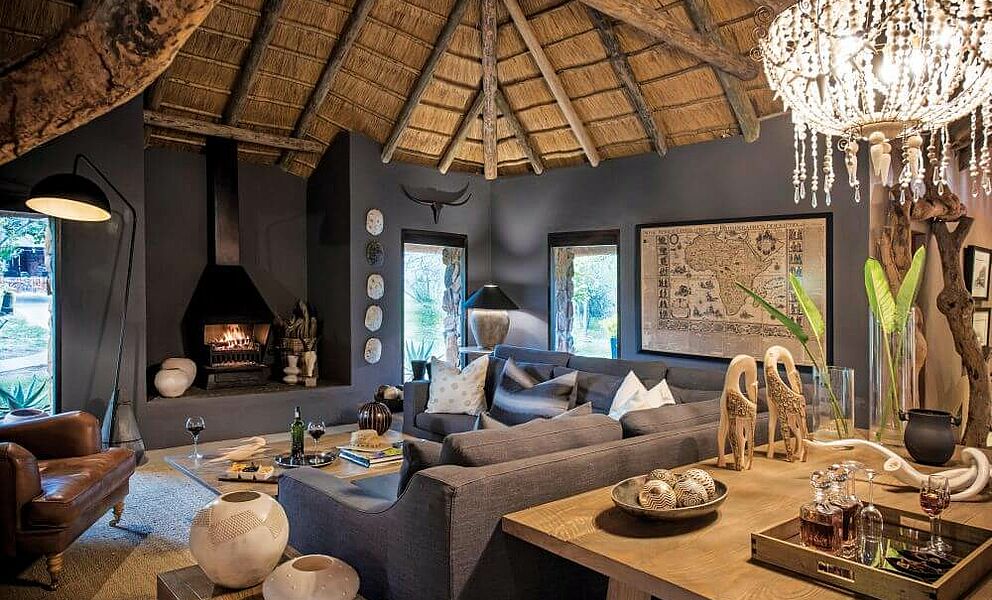 Loungebereich Leopard Hills Private Game Lodge in Sabi Sand Game Reserve 