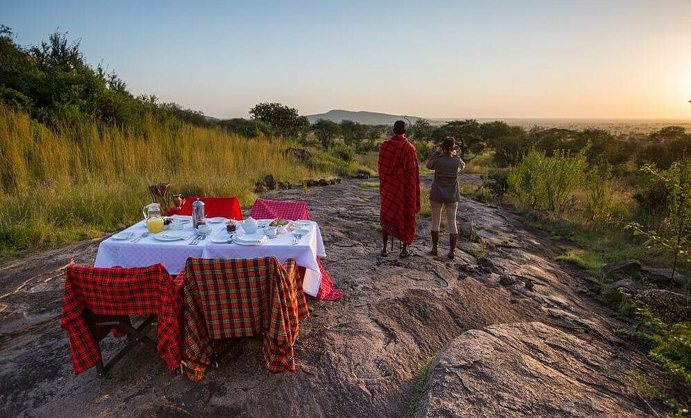 Frühstück im Busch in der Serengeti
