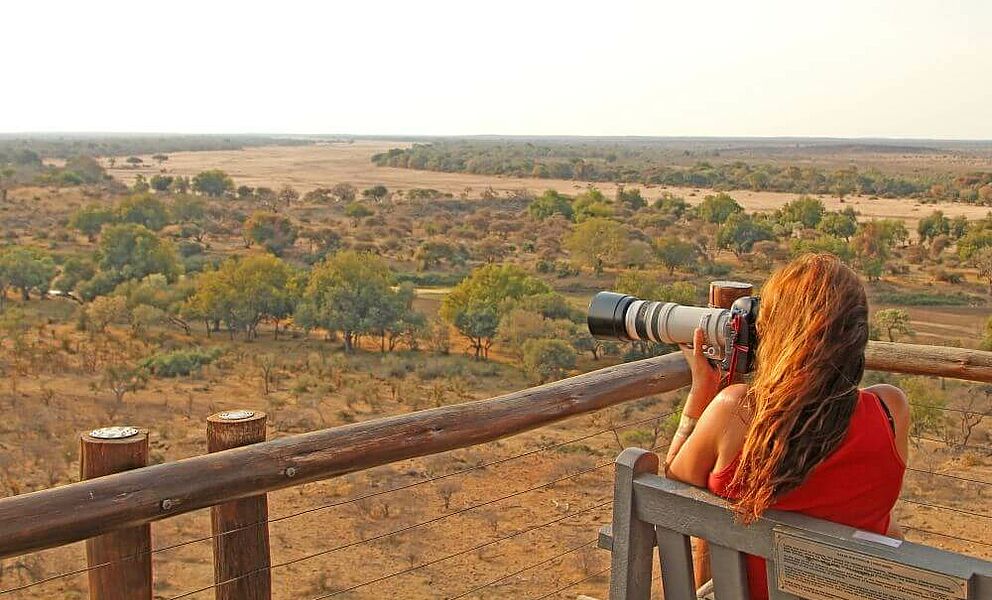 Beim Fotografieren am Dreiländereck Südafrika, Botswana und Simbabwe 
