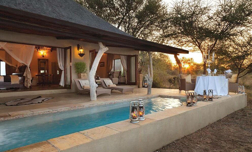 Luxury Suite mit eigenem Pool im Kings Camp im Timbavati Game Reserve