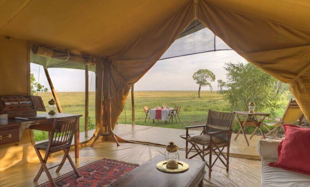 Großzügiges Safarizelt in der Masai Mara