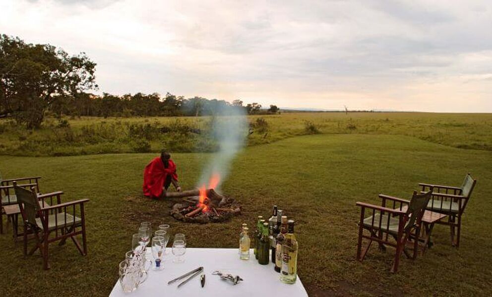 Lagerfeuer mit den Massai
