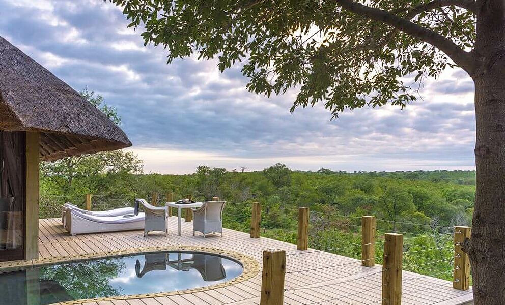 Suite mit privatem Felsenpool in Leopard Hills Private Game Lodge in Sabi Sand Game Reserve 